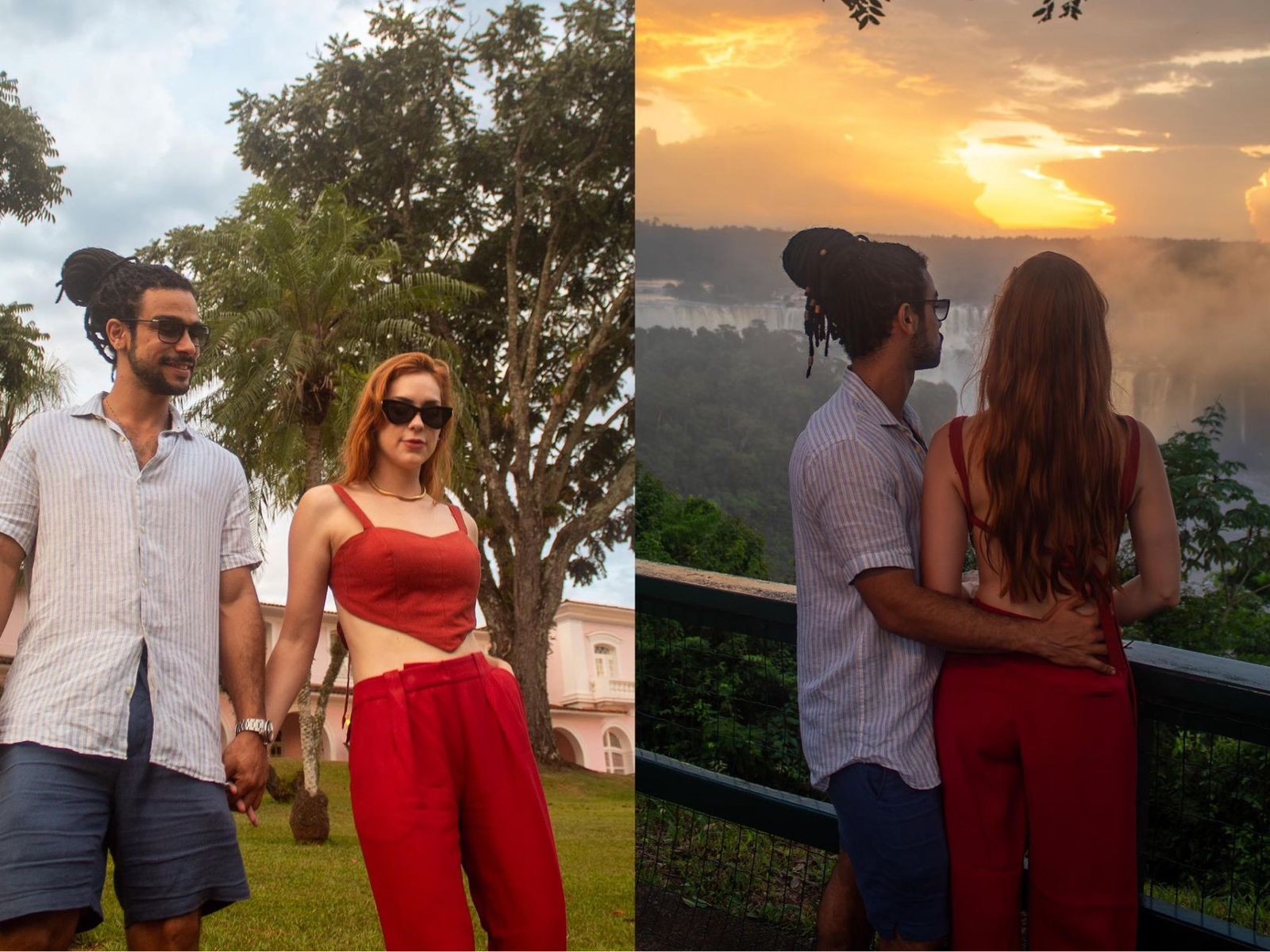 Sofia Abrahão e Sérgio Malheiros estão nas Cataratas do Iguaçu — Foto: Reprodução/Instagram