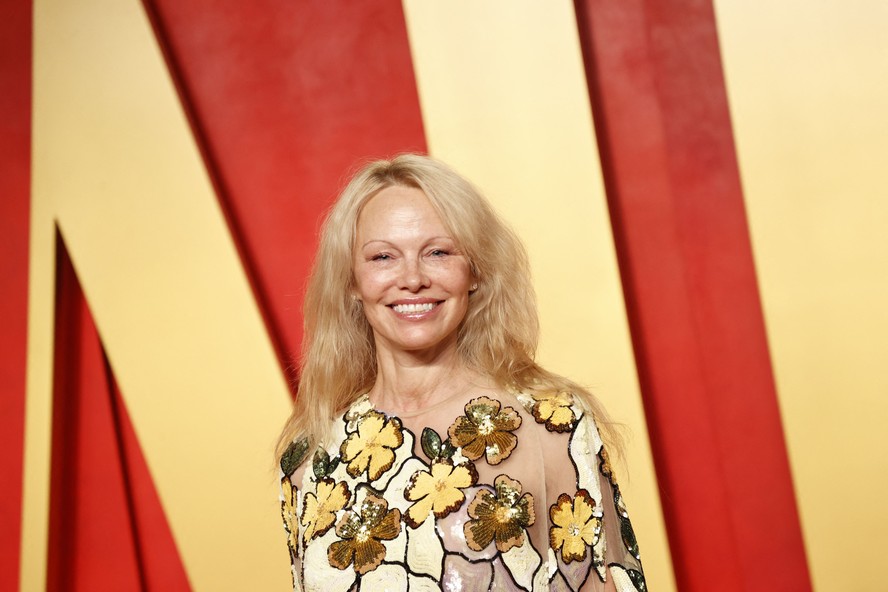 Pamela durante a festa do Oscar da Vanity Fair