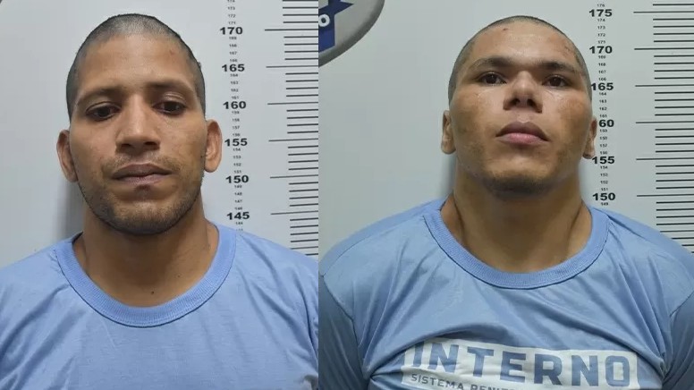 Rogério e Deibson: dupla escapou da Penitenciária Federal de Mossoró (RN) na última quarta-feira — Foto: Reprodução
