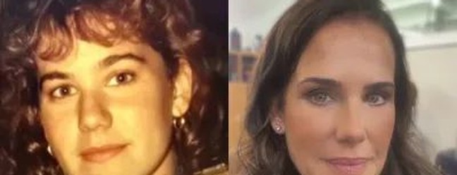 Conhecida por ser a primeira Paquita, Andréa Veiga hoje tem 53 anos e é atriz e jornalista. No ano passado, esteve no ar em "Reis", da Record  — Foto: Reprodução