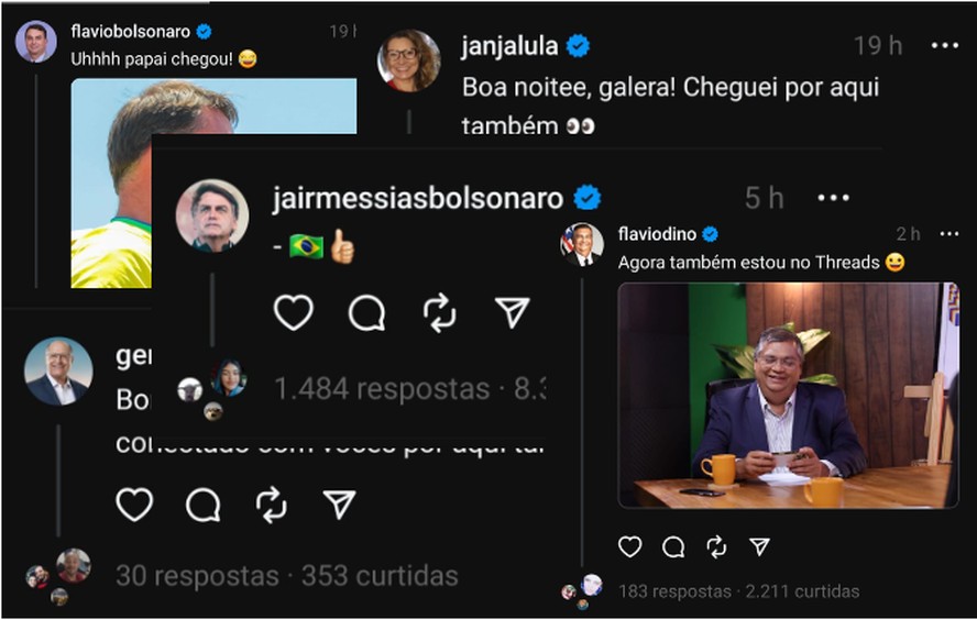 Políticos no Threads