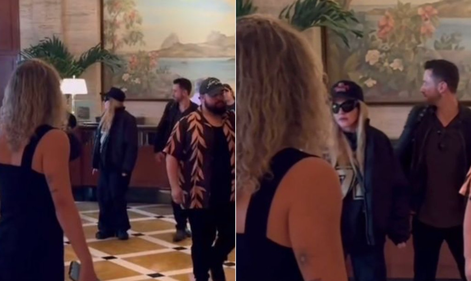 Madonna chega ao Copacabana Palace no Rio de Janeiro — Foto: Reprodução/Redes sociais
