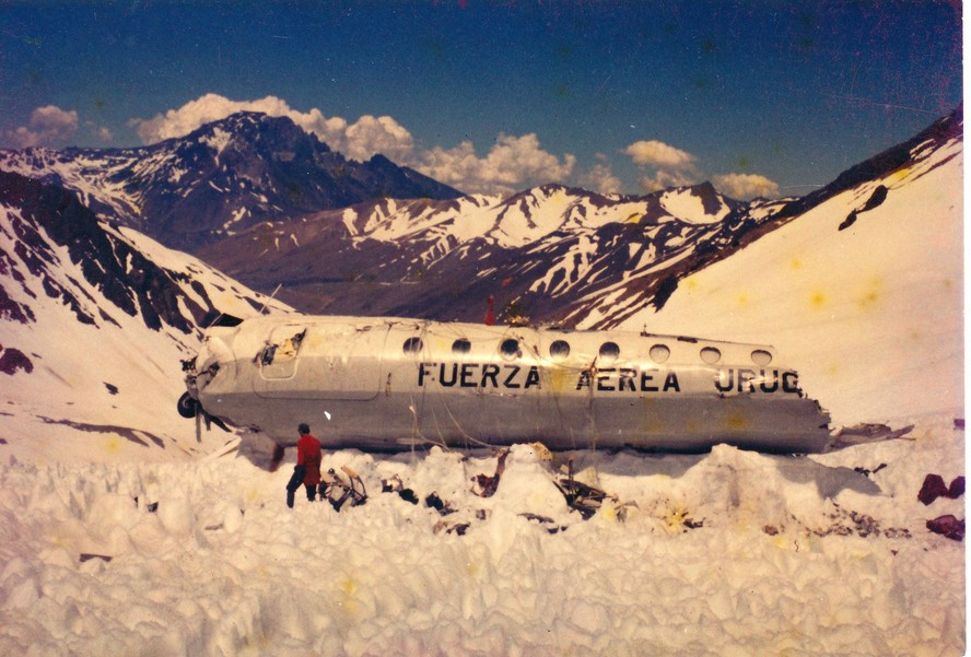 Restos do avião que caiu em 1972