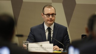 Cristiano Zanin, candidato a ministro do Supremo Tribunal Federal, durante sabatina no Senado Federal. Foto Cristiano Mariz / Agência O Globo