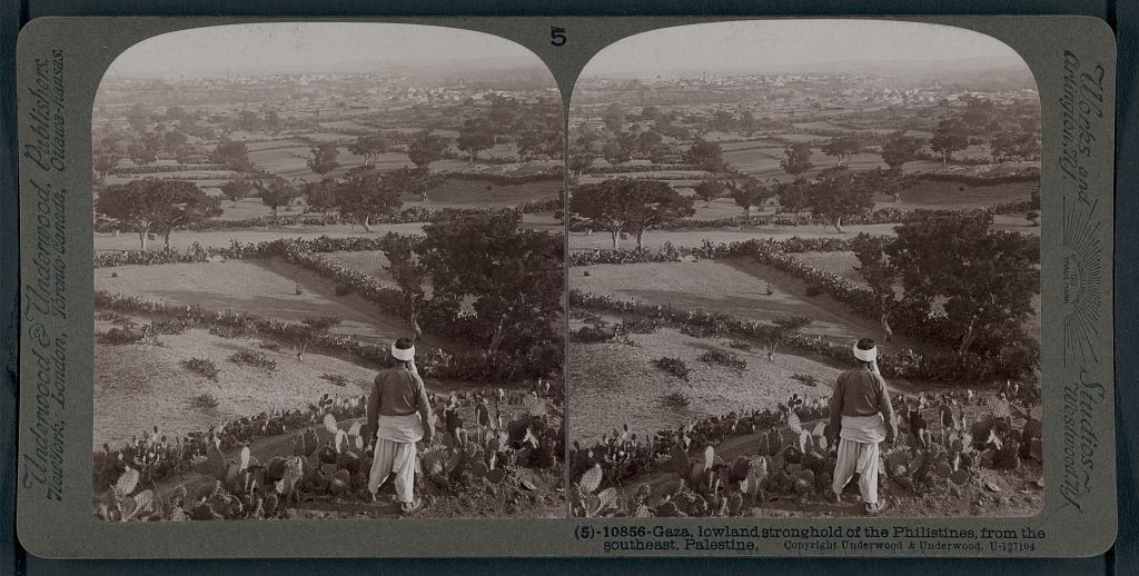 Gaza foi reduto dos filisteus nas terras baixas, do sudeste, Palestina. Foto de 1911 — Foto: Underwood & Underwood/Library of Congress