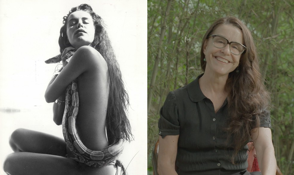 Musa da pornochanchada, Lucélia Santos em 1982 e atualmente — Foto: Reprodução