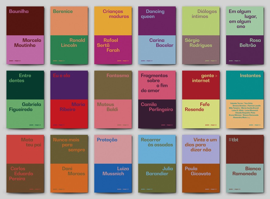 Coleção “Aqui + agora: plaquetes literárias” lançada pelo selo literário Janela + Mapa Lab
