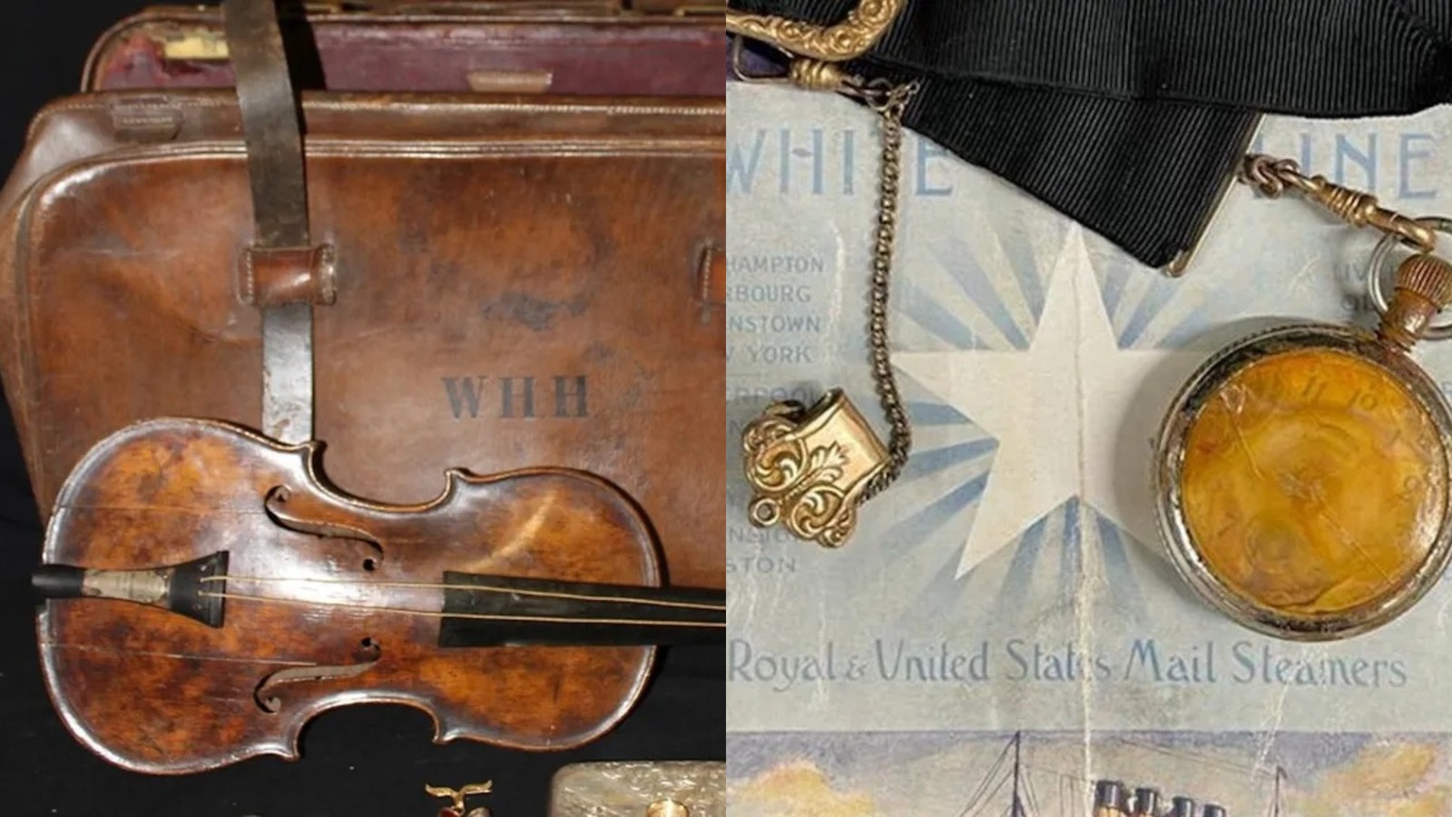 Titanic afundou há mais de um século, mas ainda guarda mistérios; entre peças achadas, violino e até carta de passageiro — Foto: Reprodução