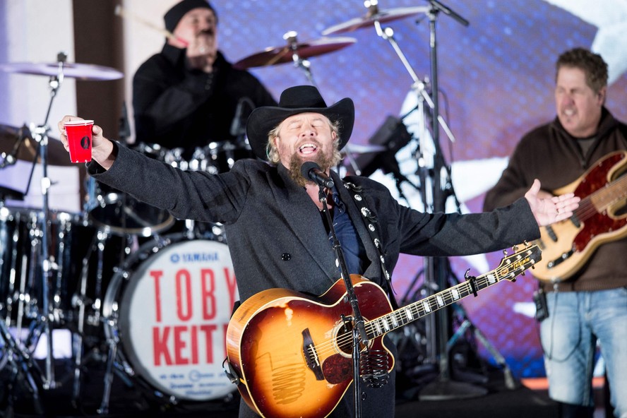 O cantor Toby Keith, em 2017, durante show para o presidente Donald Trump e sua família, em Washington