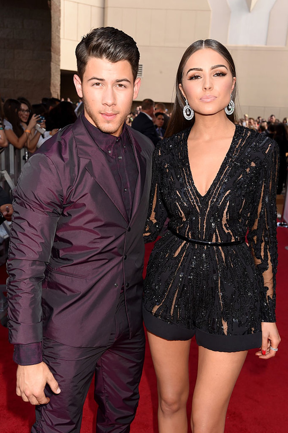 Nick Jonas e Olivia Culpo — Foto: Getty Images