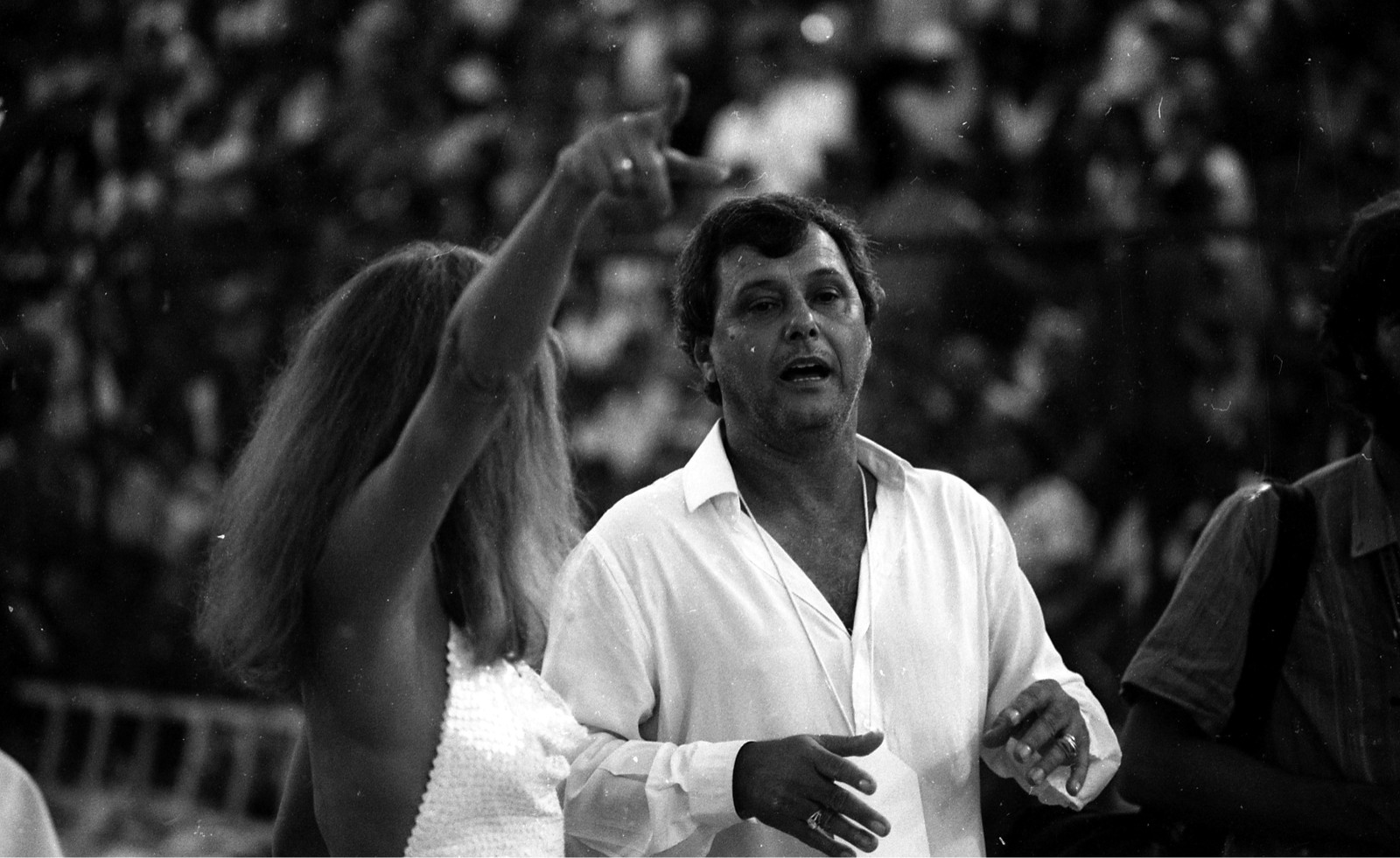 Luisinho Drummond durante desfile da Imperatriz em 1987 — Foto: Jorge Marinho / Agência O Globo