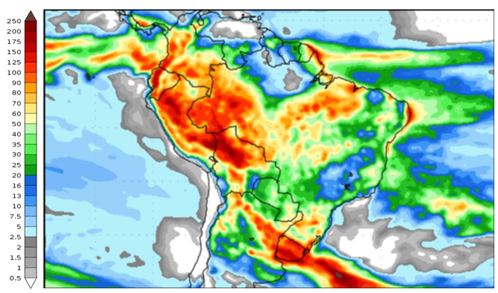 Gráfico de chuva do Inmet — Foto: Reprodução