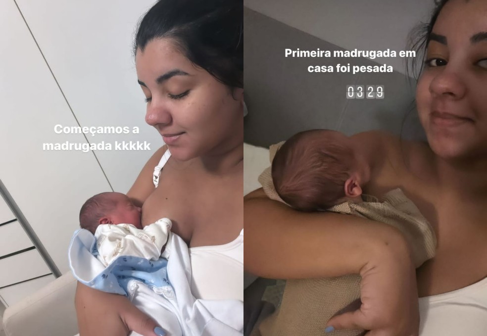 Ary Mirelle falou sobre a primeira noite em casa com o filho — Foto: Reprodução Instagram