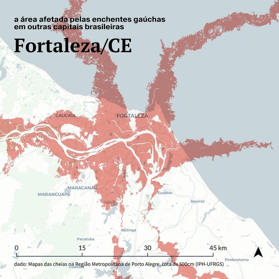 Projeção para Fortaleza — Foto: @urbideias + @versa.urb