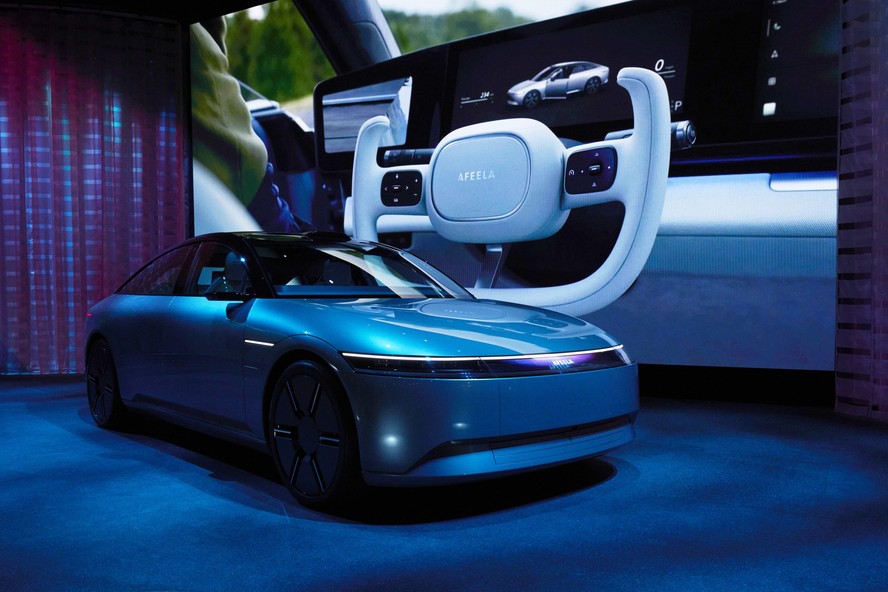 Protótipo do elétrico Afeela, da Sony-Honda Mobility, é apresentado em Las Vegas