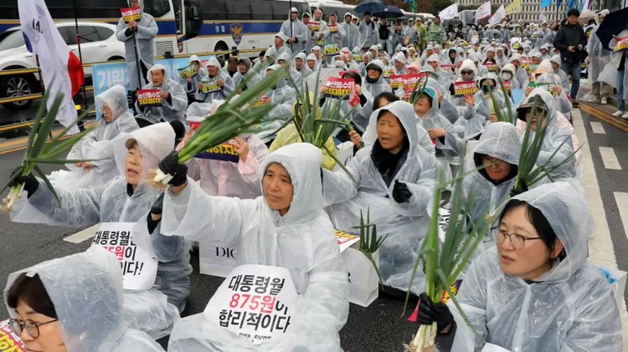 Protesto dos agricultores sul-coreanos em 25 de março de 2024