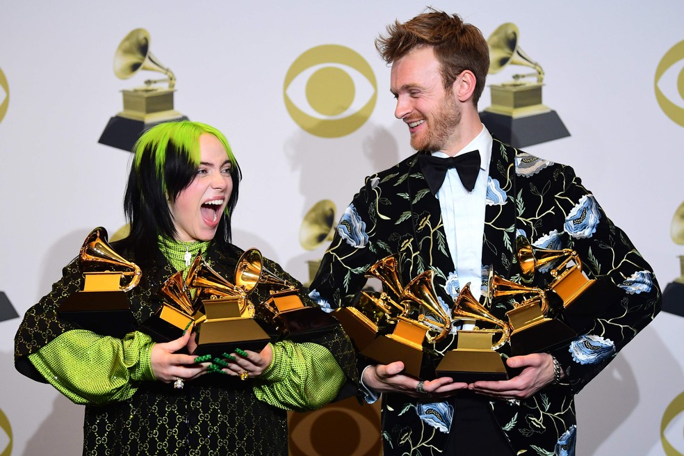 Billie Eilish e Finneas O'Connell — Foto: AFP