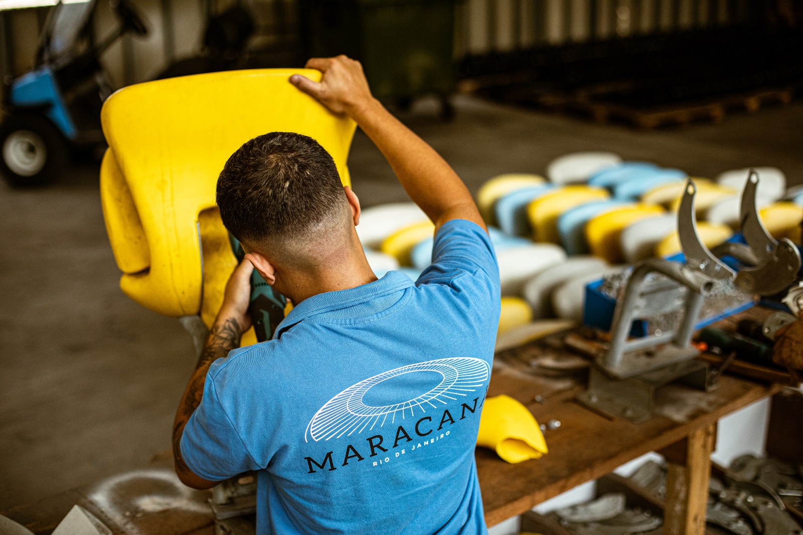 Maracanã: em 127 jogos, realizados em 2022 (ano todo) e 2023 (até 11 de novembro), 8.063 assentos foram depredados — Foto: Hermes de Paula / Agência O Globo