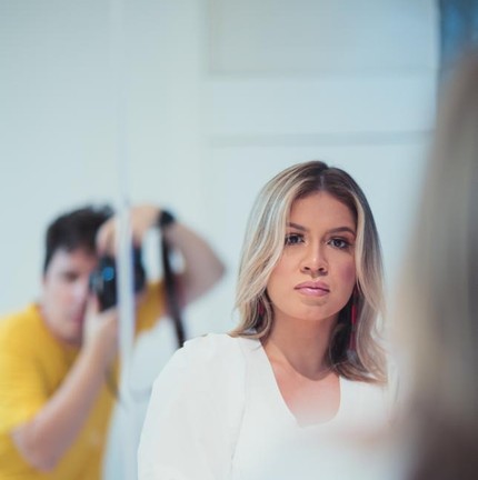 A cantora Marília Mendonça, em ensaio fotográfico — Foto: Flaney Gonzallez