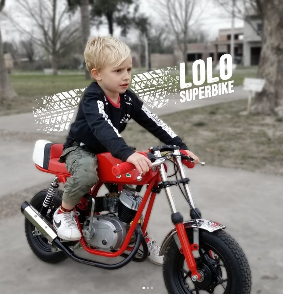 Lorenzo Somaschini, de 9 anos, andava de moto desde a infância — Foto: Reprodução