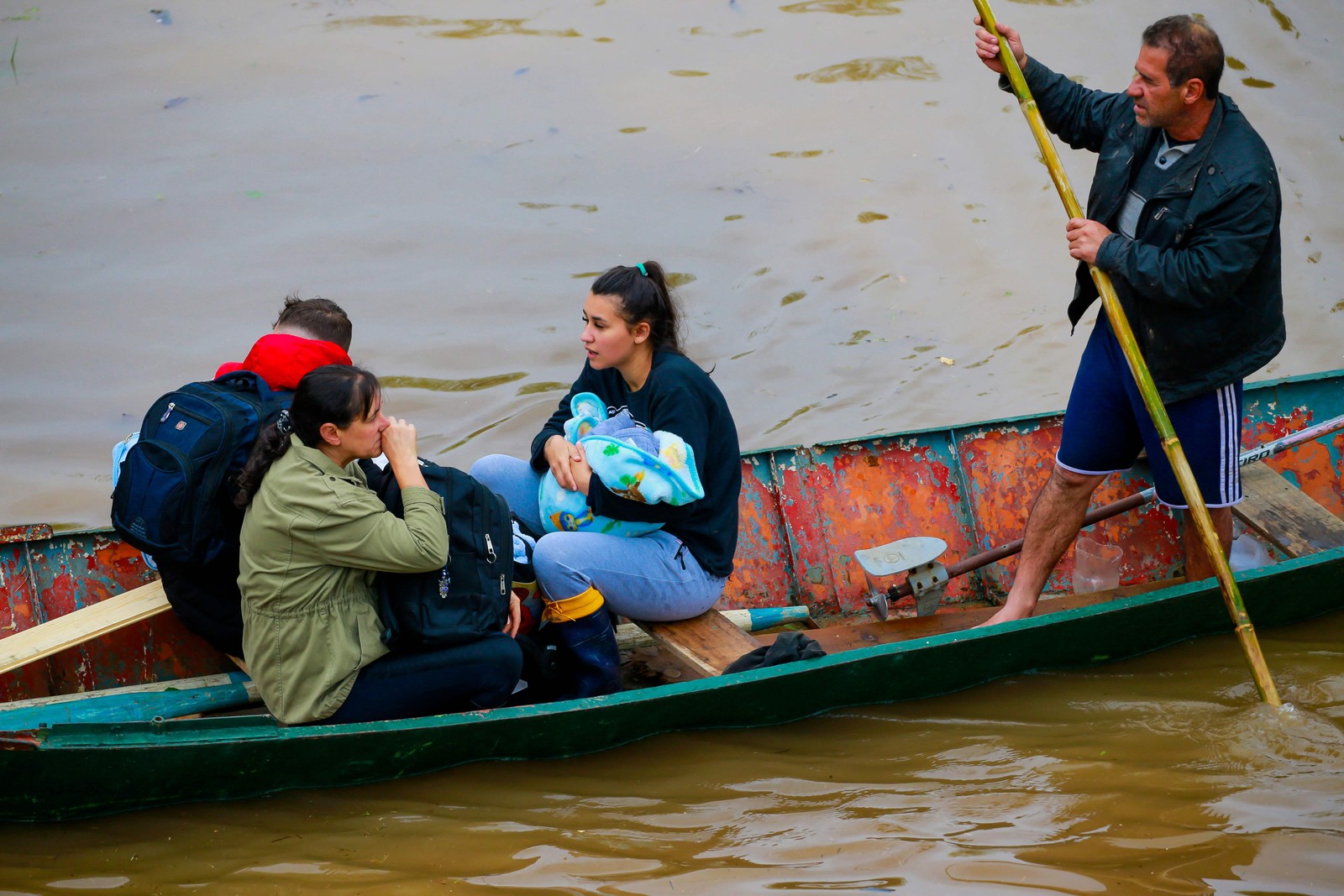 Inundações em Porto Alegre. Um novo ciclone extratropical atinge o Estado do Rio Grande do Sul. — Foto: SILVIO AVILA / AFP