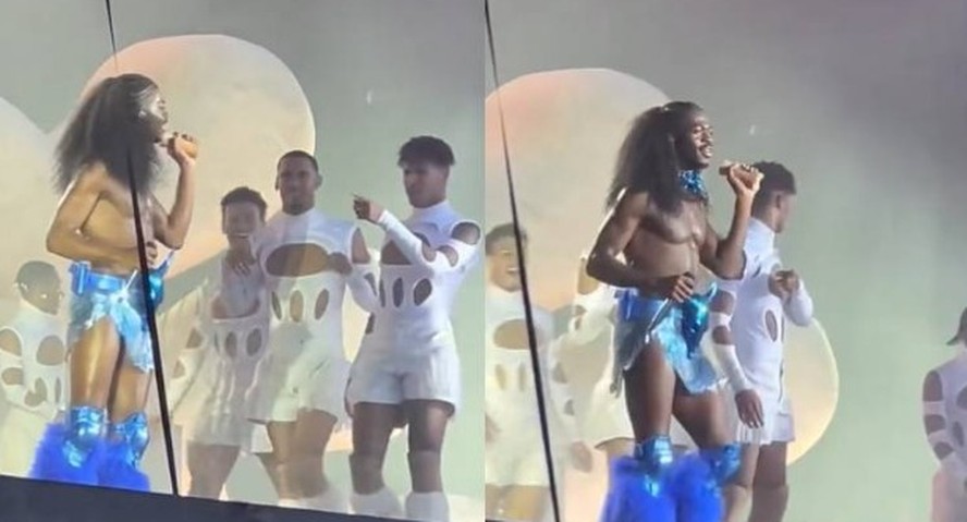Lil Nas X foi surpreendido por um brinquedo sexual em formato de vagina que foi jogado no palco durante show na Suécia