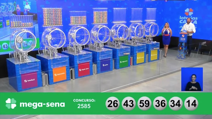 Apostas para o concurso 2.585 puderam ser feitas até as 19h nas casas lotéricas credenciadas, pela internet ou no aplicativo da loteria