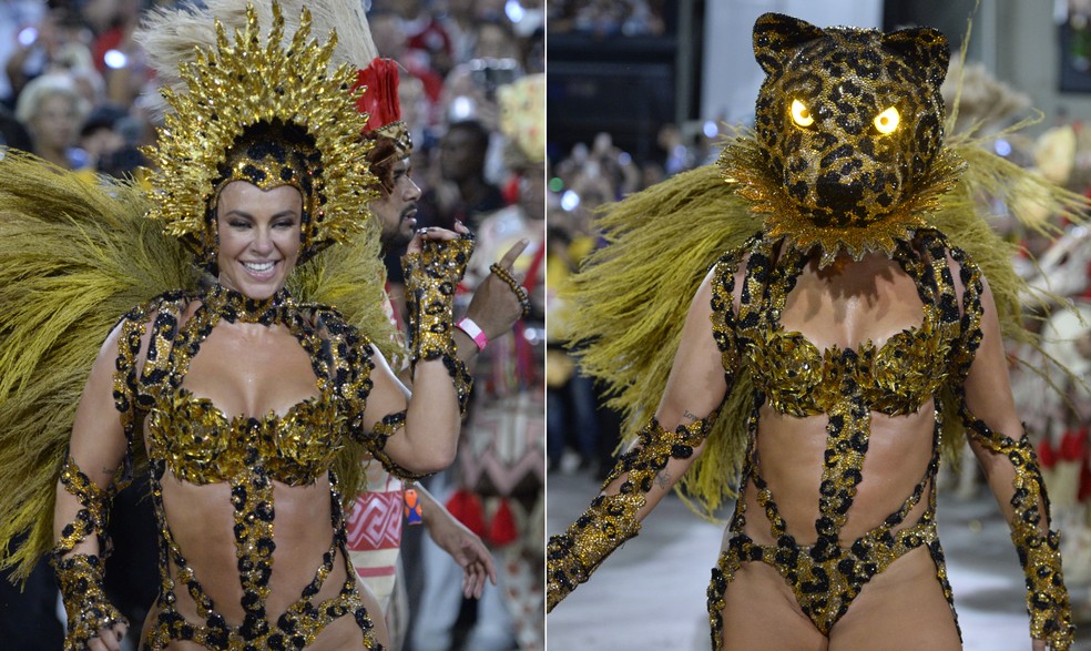 Paolla Oliveira no desfile da Grande Rio — Foto: Hermes de Paula