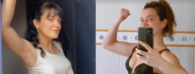 Bianca Bin mostrou, em novembro, corpo mais definido: "Um mês e meio treinando todos os dias" — Foto: Reprodução