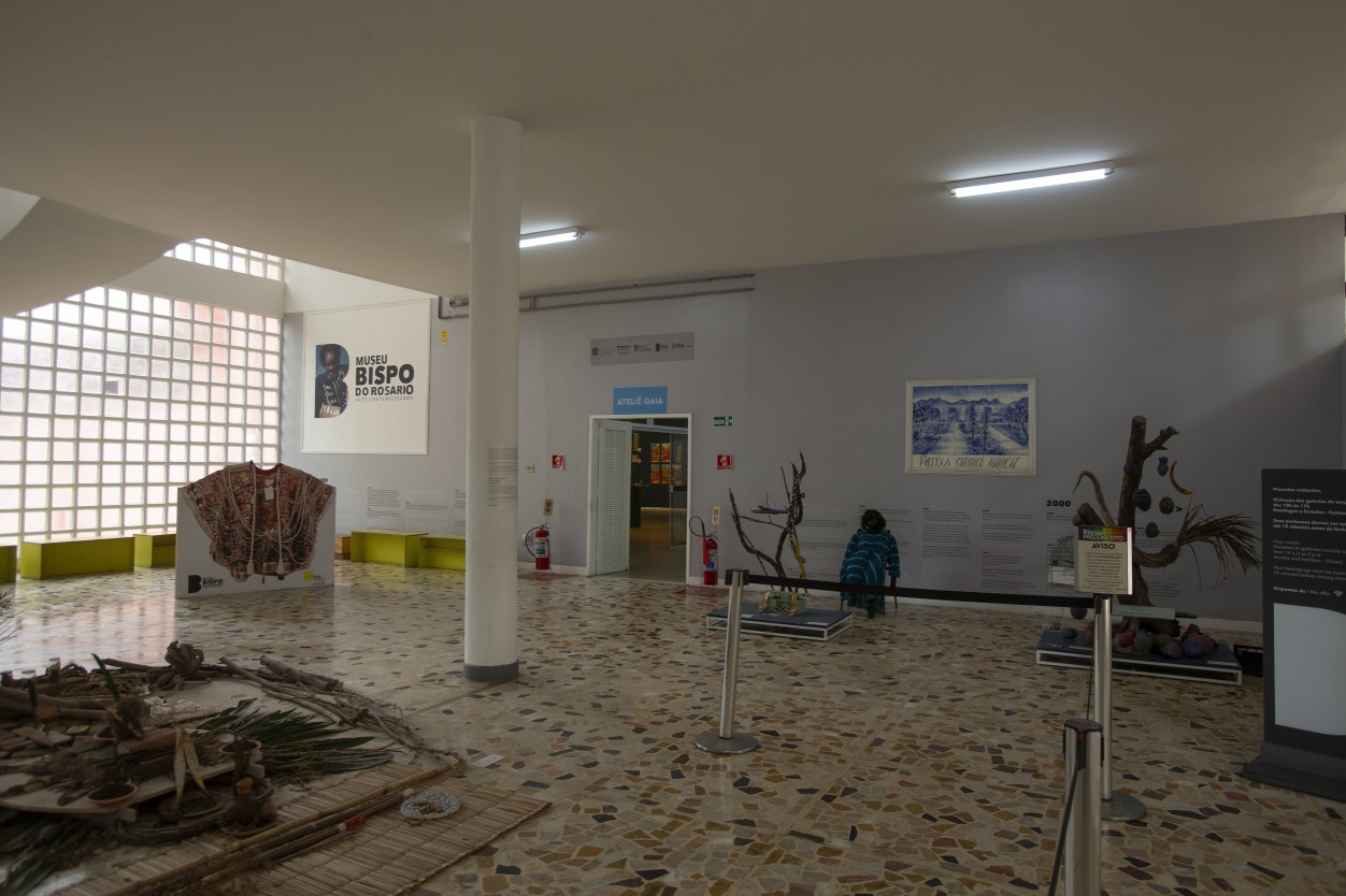 O pátio do Museu Bispo do Rosário, que dá acesso ao Ateliê Gaia e ao acervo do artista que batiza o local