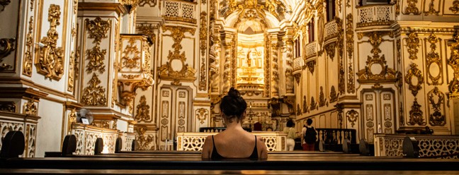 Igreja do Carmo: “Imagine a leitora que está em 1813, na igreja do Carmo, ouvindo uma daquelas boas festas antigas, que eram todo o recreio público e toda a arte musical”, em Cantiga de Esponsais (1884) — Foto: Hermes de Paula