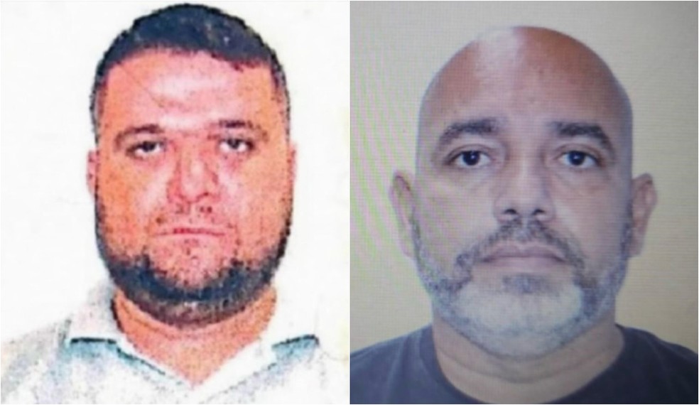 Foragidos: Leandro Machado da Silva, à esquerda; e Eduardo Sobreira Moraes, suspeitos de envolvimento no assassinato de advogado — Foto: Reprodução