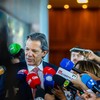 Ministro da Fazenda, Fernando Haddad, em fala à imprensa em agosto de 2024 - Diogo Zacarias/MF