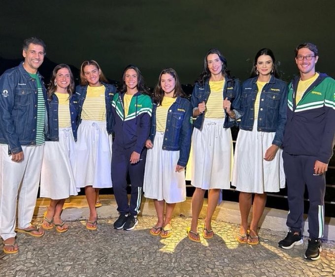 Uniforme do Brasil, nas Olimpíadas de Paris 2024 — Foto: Reprodução