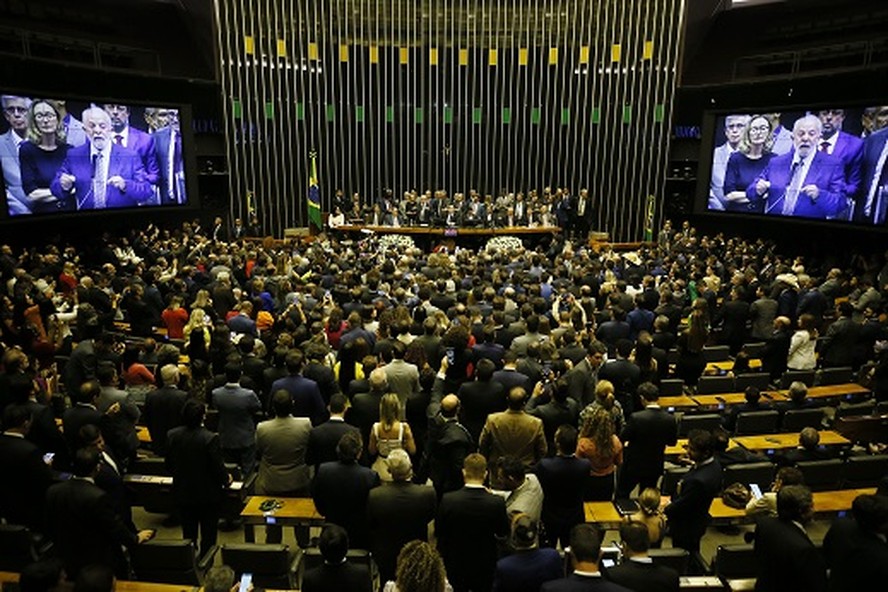 Plenário em dia de sessão do Congresso