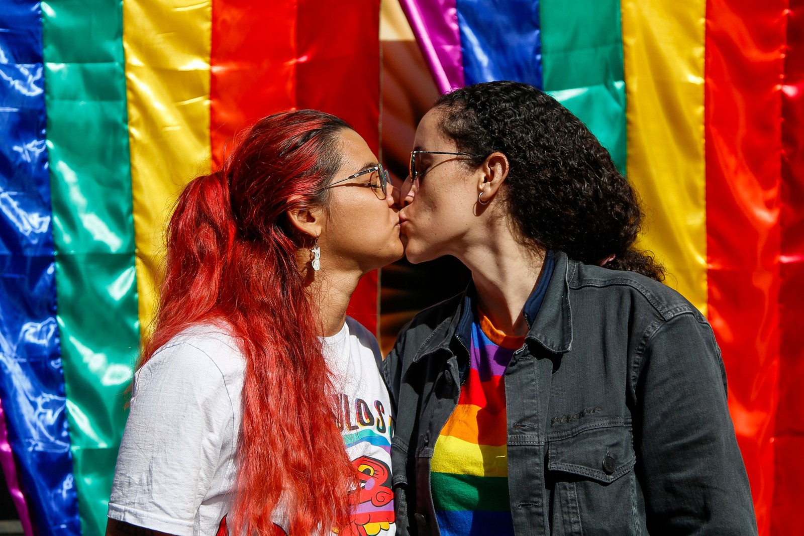 28ª Parada do Orgulho Gay em São Paulo, Brasil, no dia 2 de junho de 2024. — Foto: Miguel SCHINCARIOL / AFP