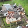 Tempestade em São Luiz Gonzaga (RS) deixou casas destelhadas - Divulgação