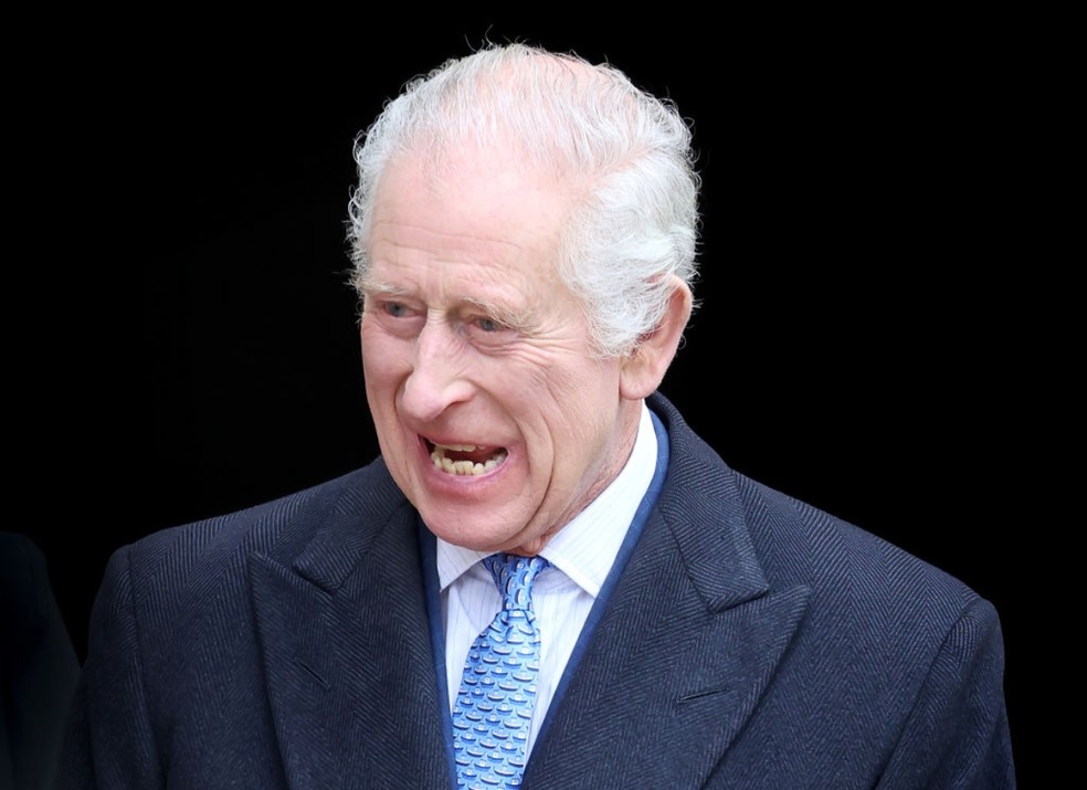 Sorriso de Rei Charles virou assunto na web — Foto: Getty Images