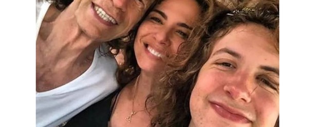 Mick Jagger, Luciana Gimenez e Lucas Jagger — Foto: Instagram