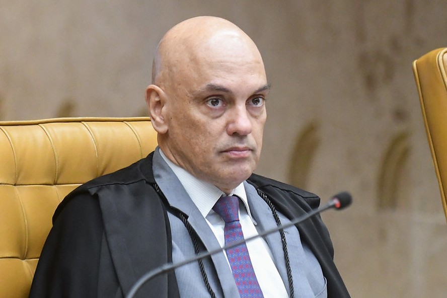 O ministro Alexandre de Moraes, durante sessão do STF