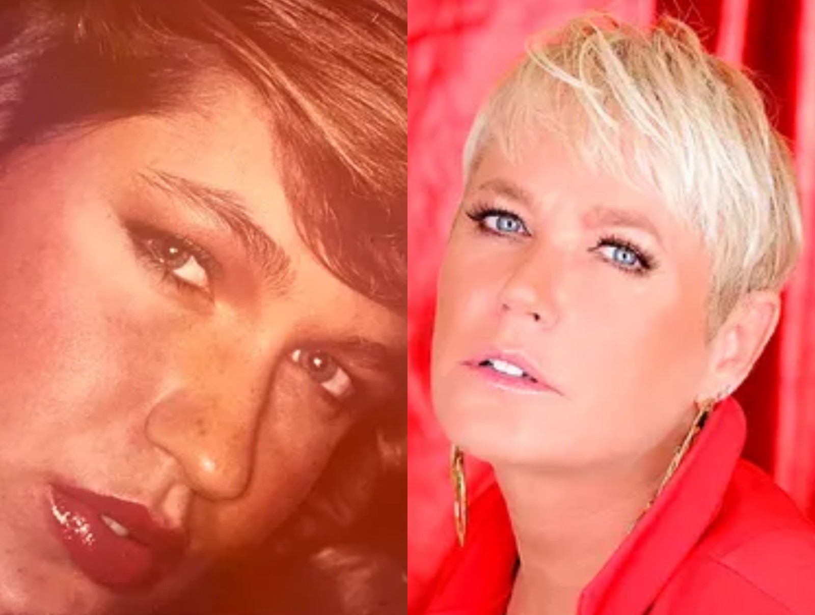 Antes e depois da rinoplastia de Xuxa — Foto: Instagram/Blad Meneghel