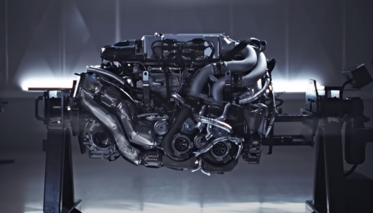 Motor do Bugatti Bolide — Foto: Reprodução / Youtube