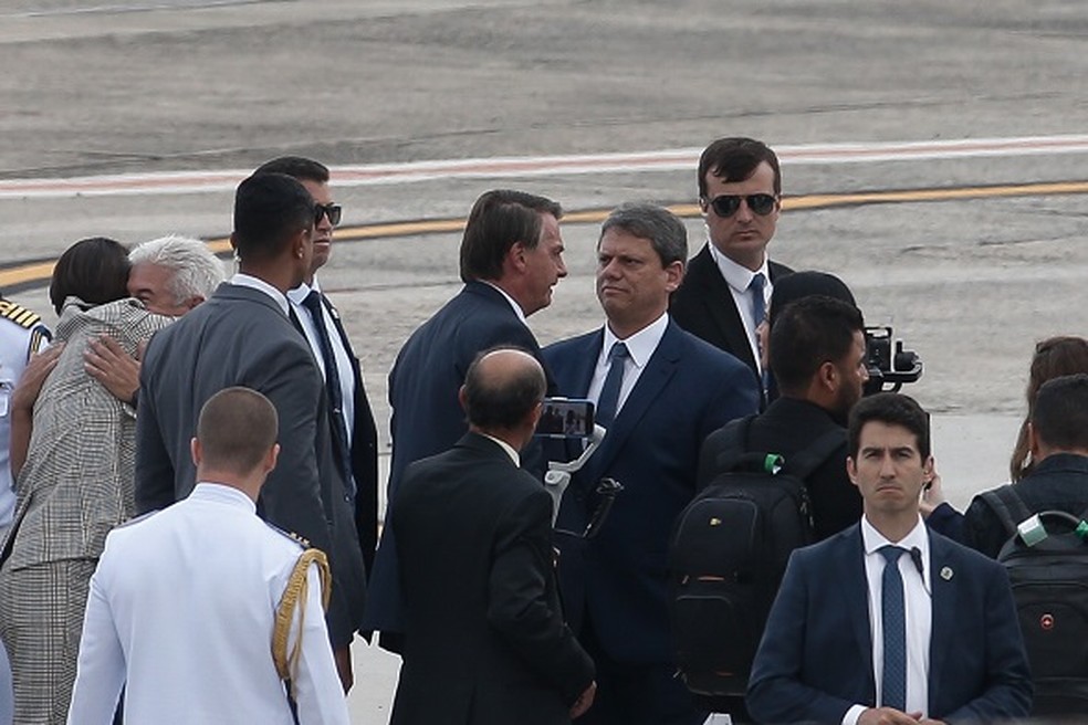 O presidente Jair Bolsonaro (PL) viajou a SP nesta terça na busca por ampliar alianças no estado — Foto: Edilson Dantas