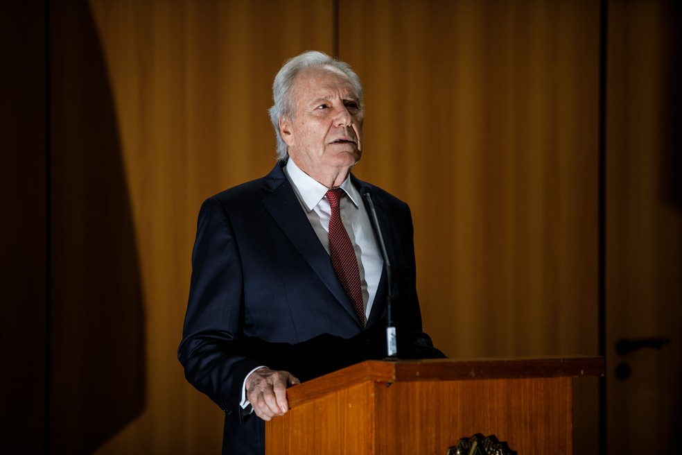 Ministro da Justiça, Ricardo Lewandowski faz pronunciamento sobre caso Marielle Franco. — Foto: Brenno Carvalho / Agência O Globo