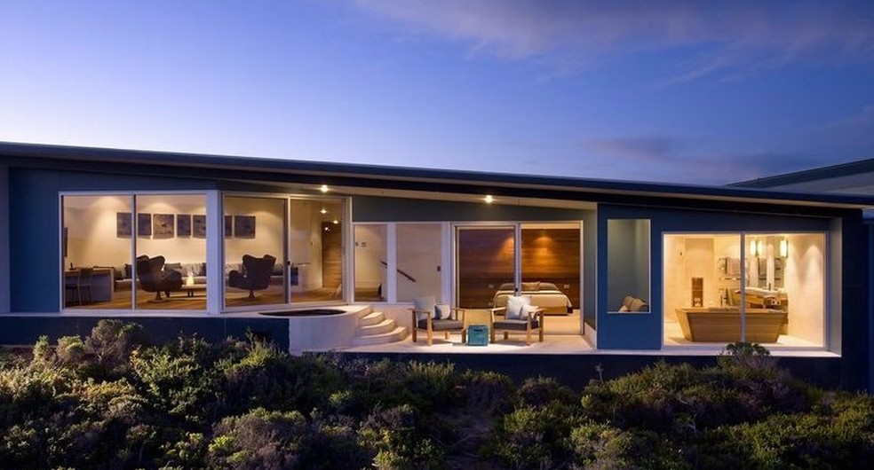 A Ilha Kangaroo receberá o SOL 2.0, uma reconstrução luxuosa do Southern Ocean Lodge — Foto: Divulgação/Southern Ocean Lodge 