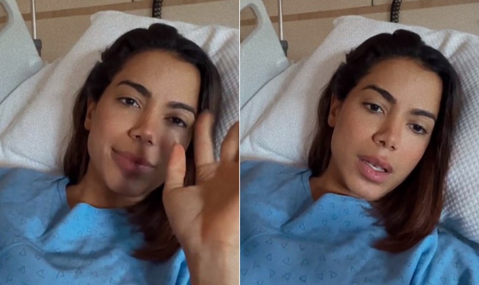 A cantora Anitta, internada no Hospital Albert Einstein — Foto: Reprodução/Instagram