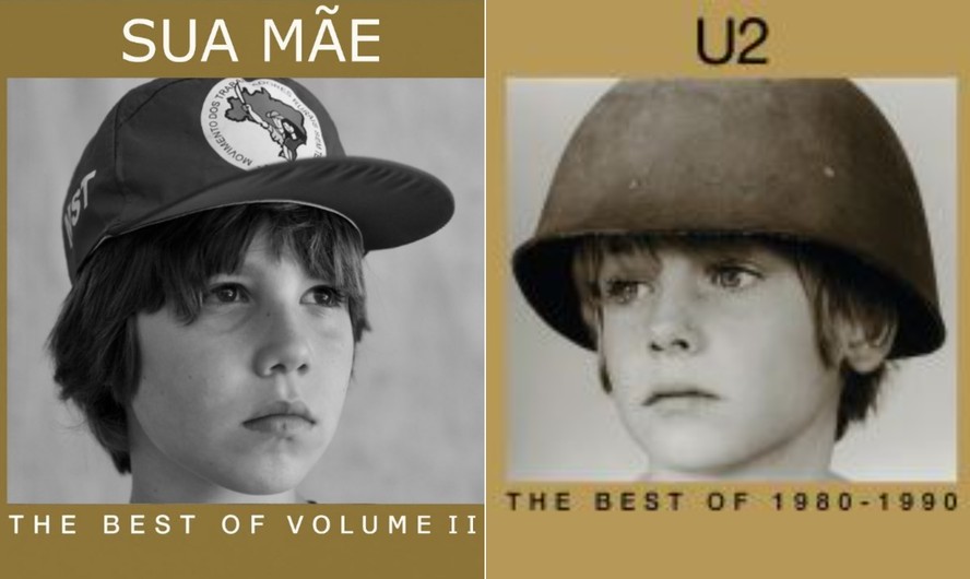 Capa da banda Sua mãe e do U2