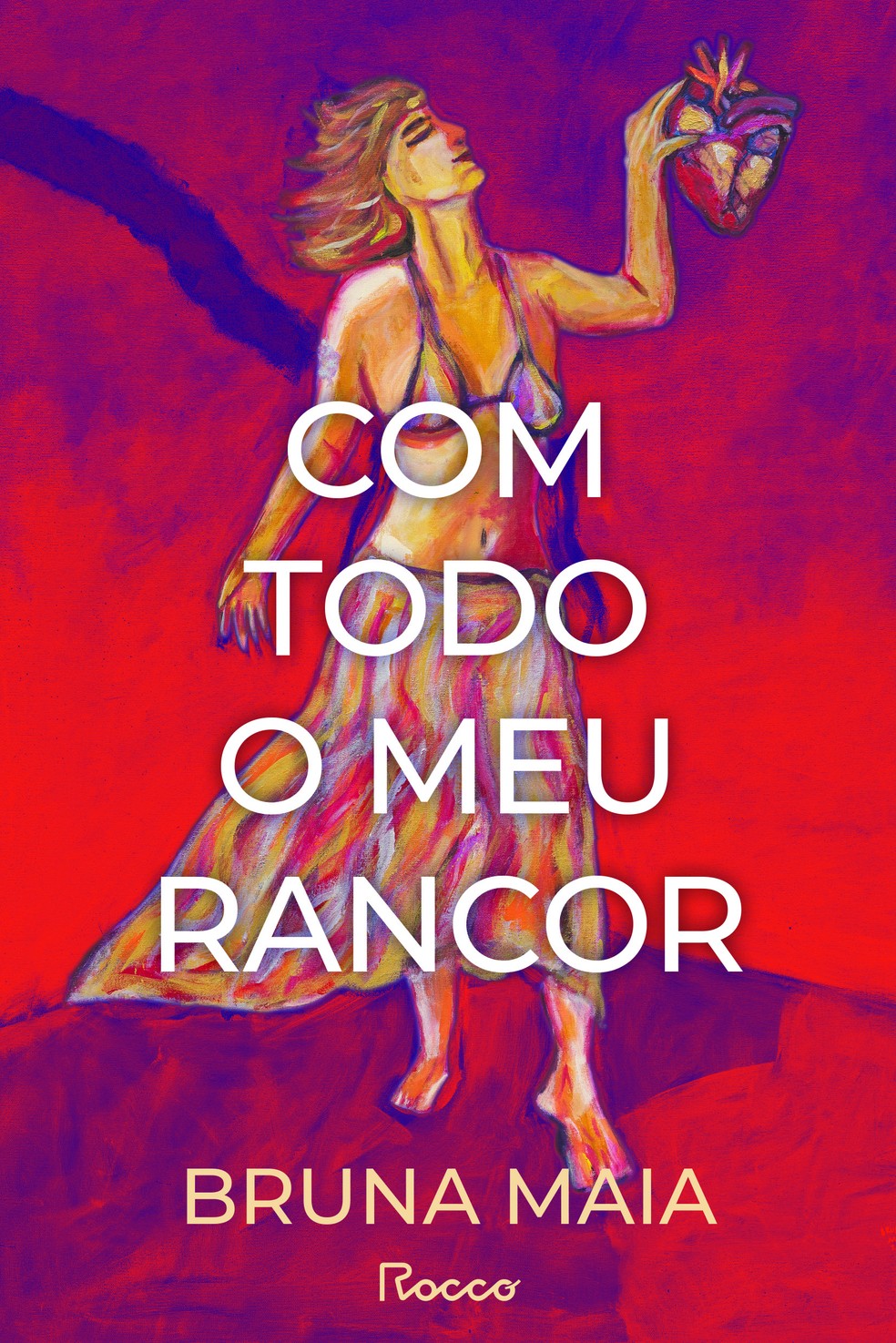 Capa de "Com todo o meu rancor", romance de estreia de Bruna Maia publicado pela Rocco — Foto: Reprodução