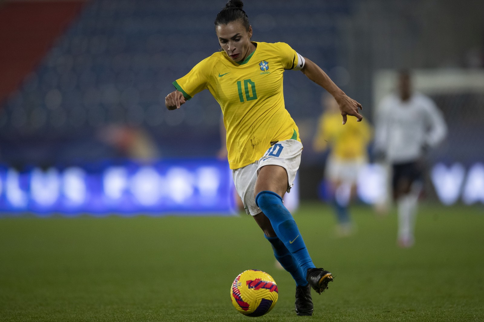 Marta, referência da Seleção feminina — Foto: Lucas Figueiredo / CBF