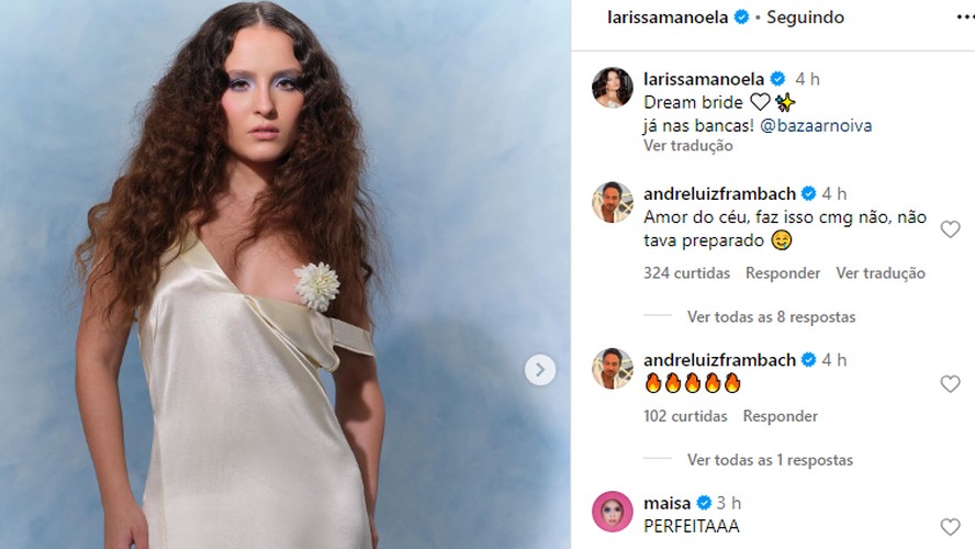 Larissa Manoela em ensaio de noiva